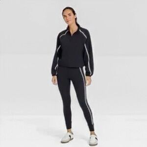 JoyLab Black and‎ White Women's Leggings with matching jacket